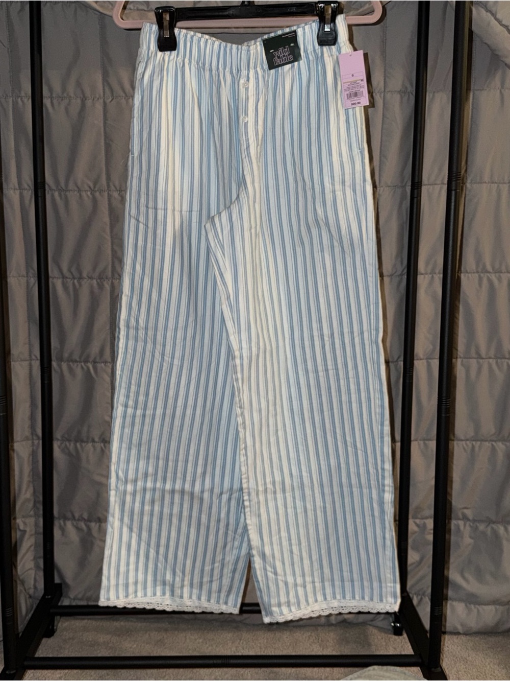 Wild Fable Blue and White Striped Wide Leg Pants